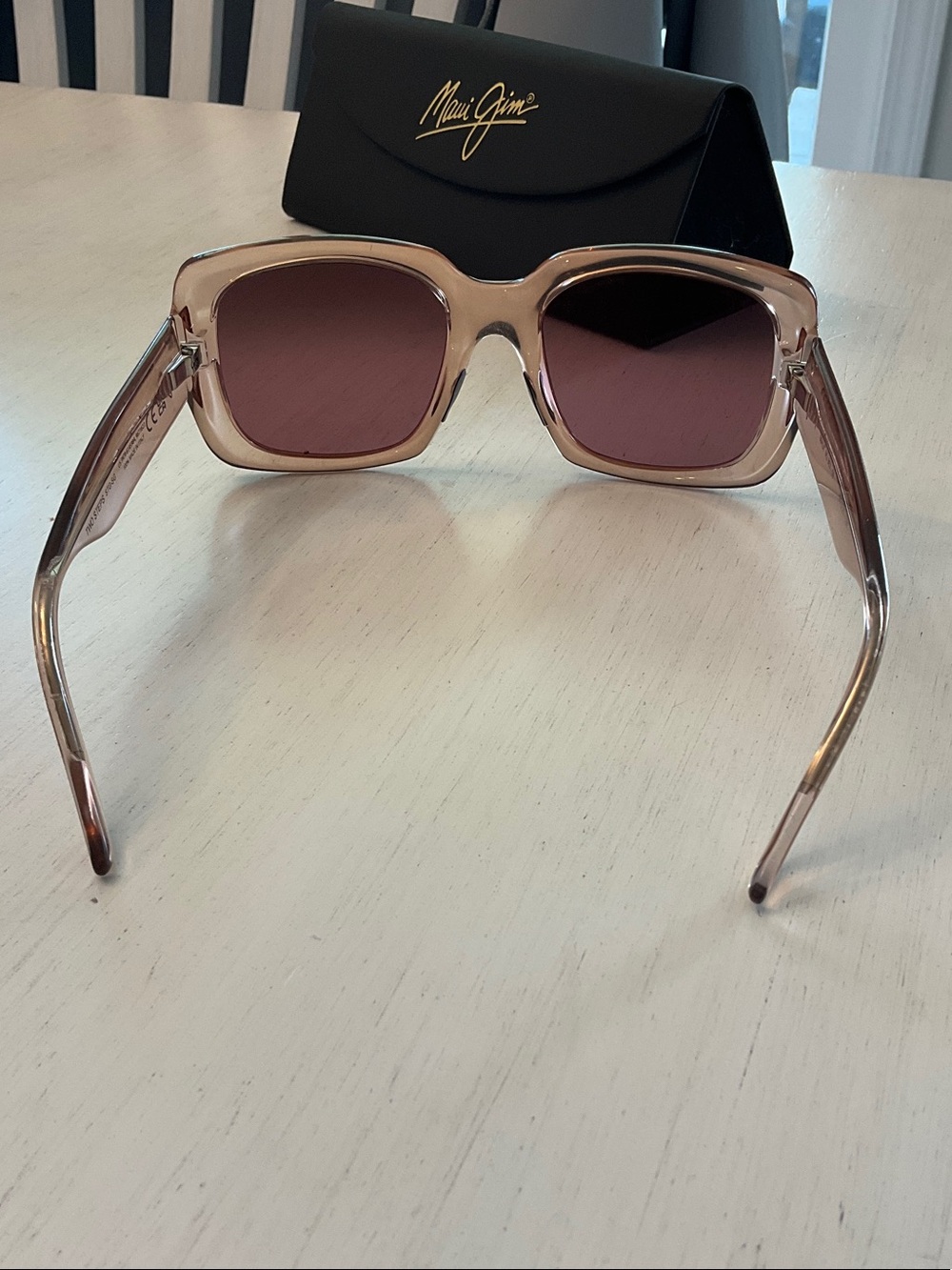 Maui Jim “two step” Women's Transparent pink Sunglasses - Picture 4 of 7